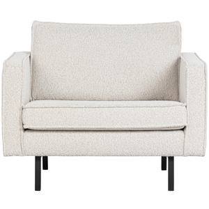 Rodeo fauteuil bouclé naturel, vue de face