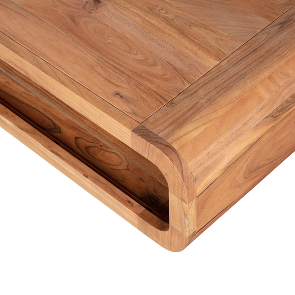 Table basse Kin en bois d'acacia naturel, détail