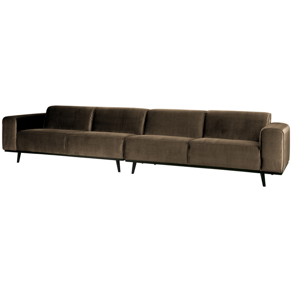 Statement XL 4-places 372 cm velvet taupe, vue de face