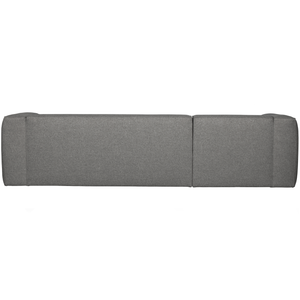 Bean corner sofa right incl. cushions mid grey melange, back view