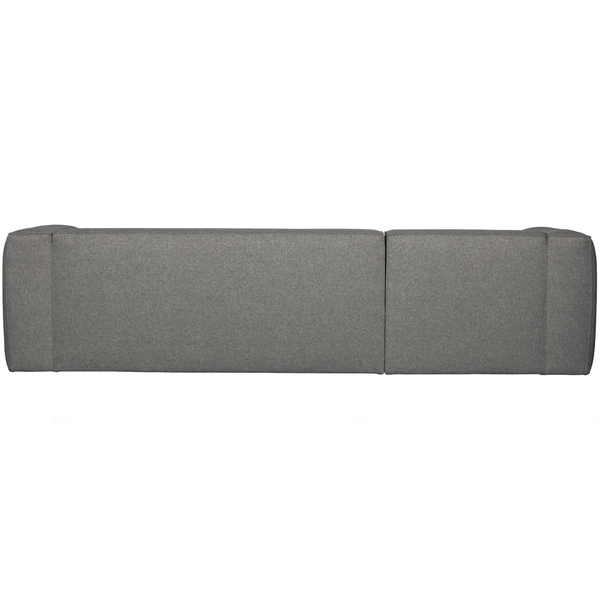 Bean corner sofa right incl. cushions mid grey melange, back view
