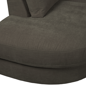Family 1-place element angle rond gauche tissu anthracite, détail