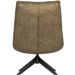 Jouke fauteuil cuir artificiel vert, vue de dos