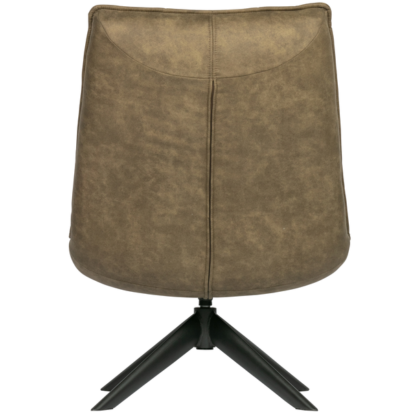Jouke fauteuil cuir artificiel vert, vue de dos