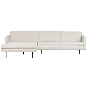 Rodeo chaise longue links bouclé naturel, vooraanzicht