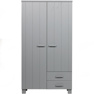 Dennis armoire à tiroirs pin béton gris, vue de face
