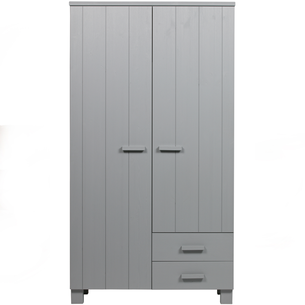 Dennis armoire à tiroirs pin béton gris, vue de face