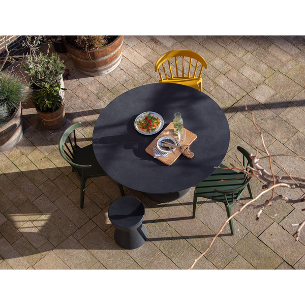 Dover stool anthracite 45xø35 cm, room setting