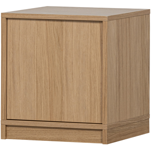 Modulair bas-de-casse 40 cm chêne naturel mat, vue de face inclinée