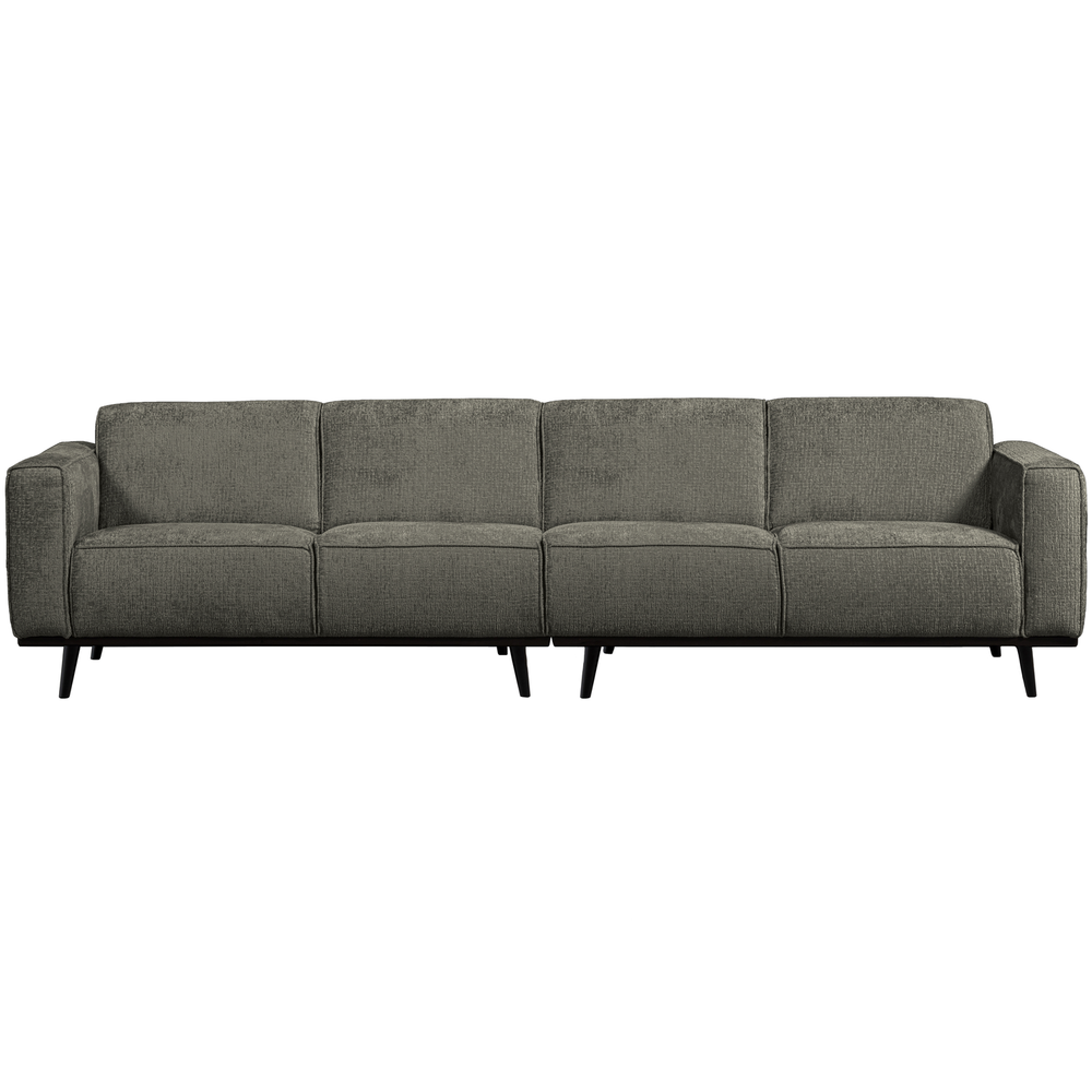 Statement 4-zits bank 280 cm structure velvet frost, vooraanzicht