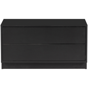 Finca meuble tv 75 cm bois profond noir, vue de face