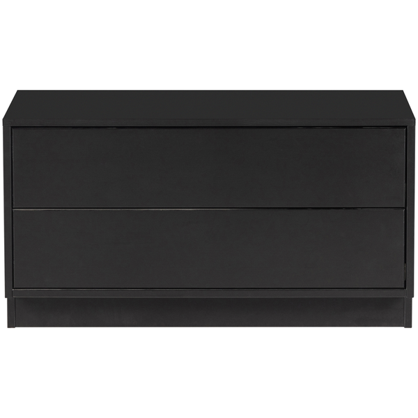 Finca meuble tv 75 cm bois profond noir, vue de face