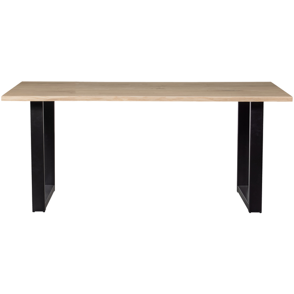 Combi Tablo boomstam eiken 180 x 90 cm met U poot, vooraanzicht