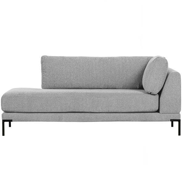 Couple lounge element left light grey, front view