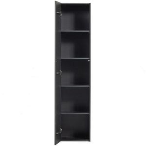 Teun armoire de rangement pin noir foncé, vue de face
