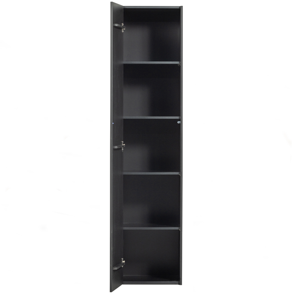 Teun armoire de rangement pin noir foncé, vue de face