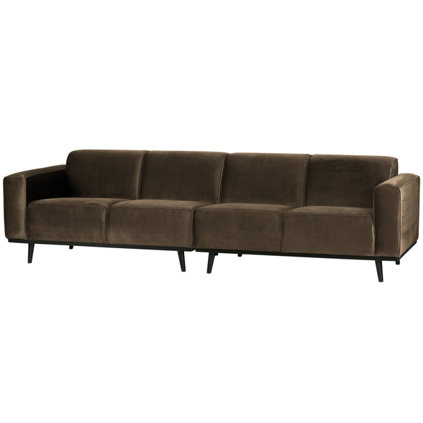 Statement 4-places 280 cm velvet taupe, vue de face