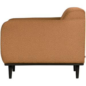 Statement arm chair bouclé beurre, vue de face