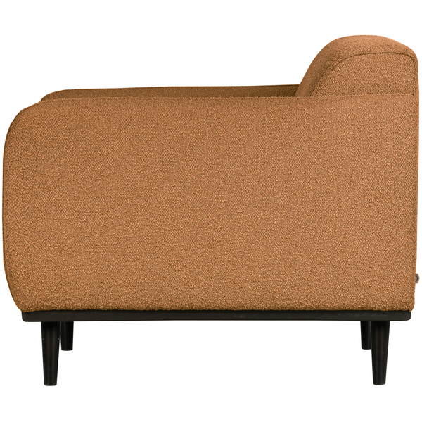 Statement arm chair bouclé beurre, vue de face