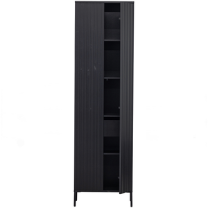 New Gravure hoge kast met lade grenen zwart, rechterkant