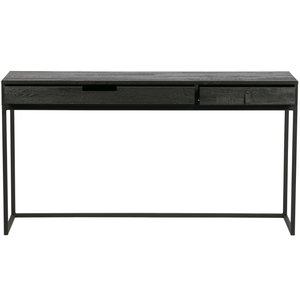 Silas desk ash brushed blacknight, front view