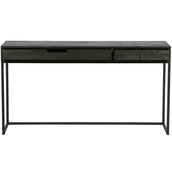 Silas desk ash brushed blacknight, front view