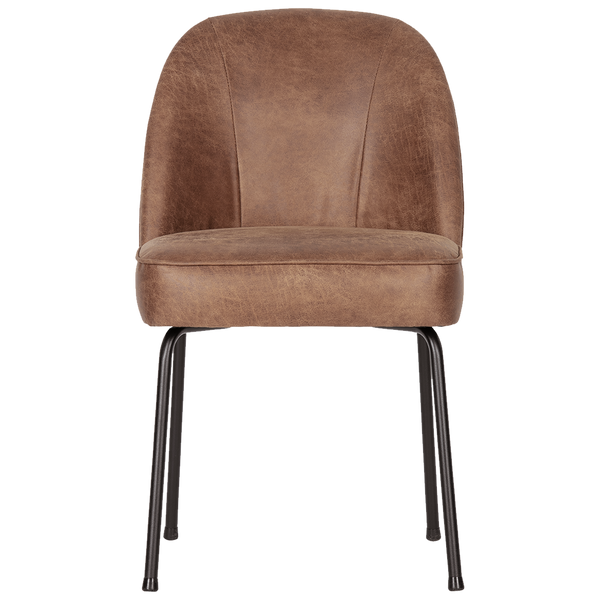 Vogue dining chair ecoleather cognac, front view