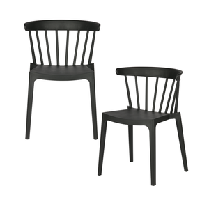Bliss garden chair with bars plastic black, detail