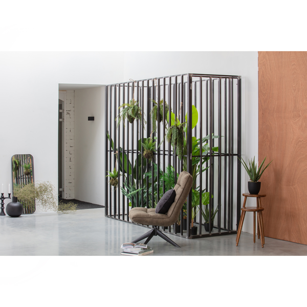 Jouke fauteuil cuir artificiel vert, photo d'ambiance