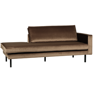 Rodeo daybed droite velvet taupe, vue de face
