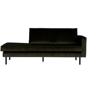 Rodeo daybed right velvet dark green, front view