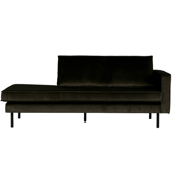 Rodeo daybed right velvet dark green, front view