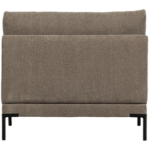Couple loveseat element taupe, back view