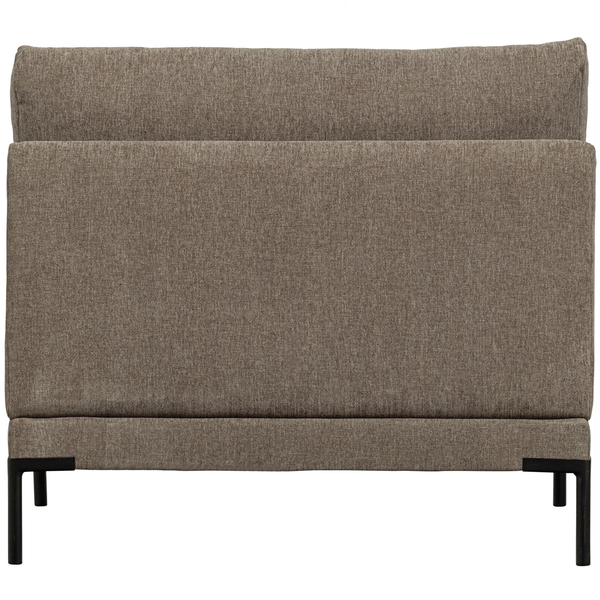 Couple loveseat element taupe, back view
