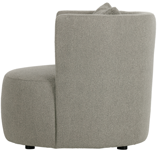 Explore armchair bouclé grey, front view