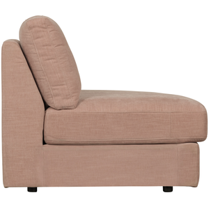 Family 1-place element angle rond droit tissu rose, vue de face