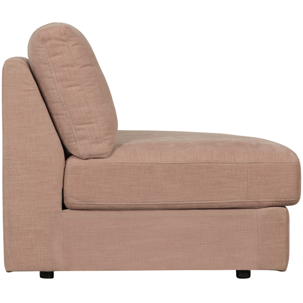 Family 1-place element angle rond droit tissu rose, vue de face