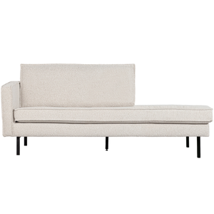 Rodeo daybed left bouclé natural, front view