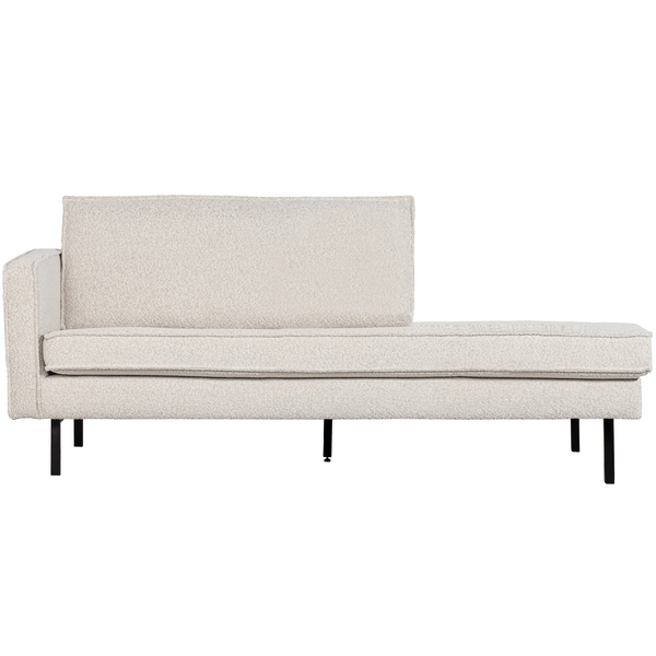Rodeo daybed left bouclé natural, front view