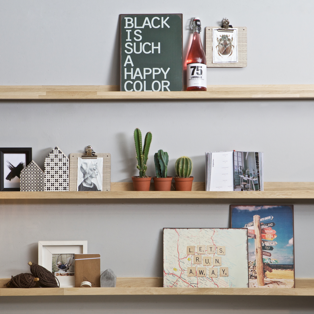 VT Fotolijstplank blank eiken 100 cm, sfeerfoto