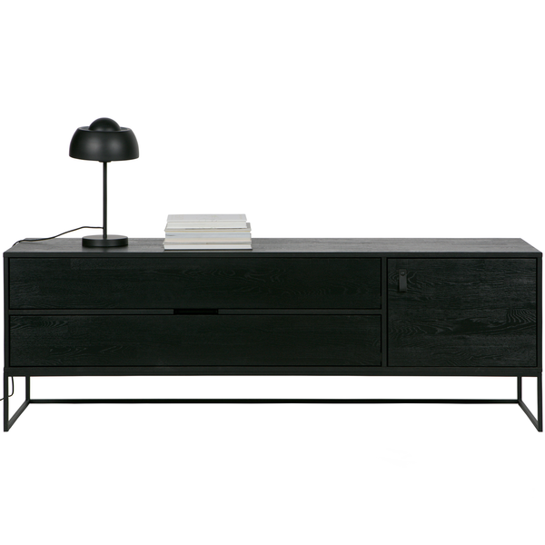Silas tv meubel 180 cm essen blacknight, rechterkant