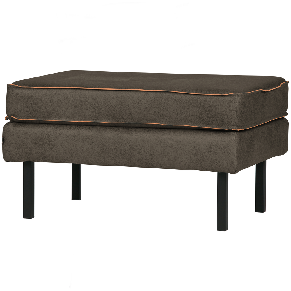 Rodeo tabouret sur jambes eco cuir army, vue de face