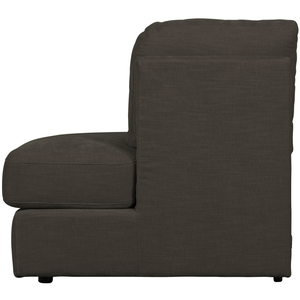 Family 1-place element angle rond droit tissu anthracite, côté gauche