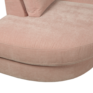 Family 1-place element angle rond gauche tissu rose, détail