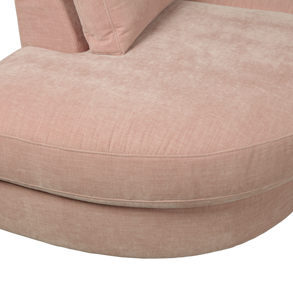 Family 1-place element angle rond gauche tissu rose, détail