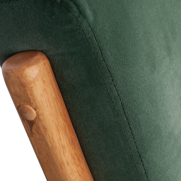 Mark fauteuil velvet flesgroen, detail