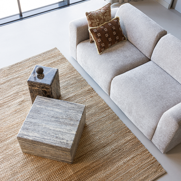 Vexa side table marble brown, room setting