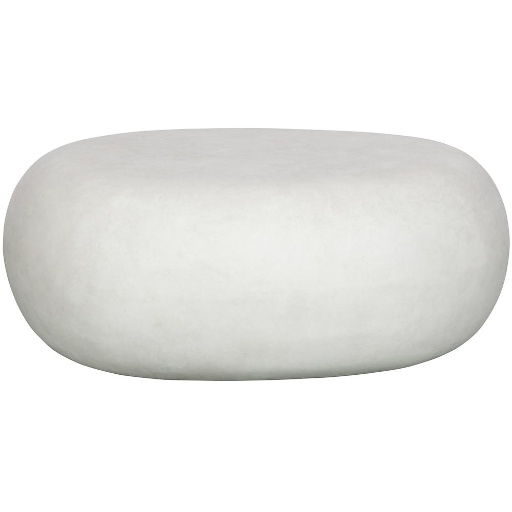 Pebble bijzettafel betonlook wit 31x65x49, vooraanzicht