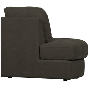 Family 1-place element angle rond gauche tissu anthracite, côté droit