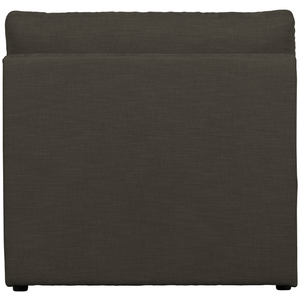 Family 1-seater element without arm anthracite, back view